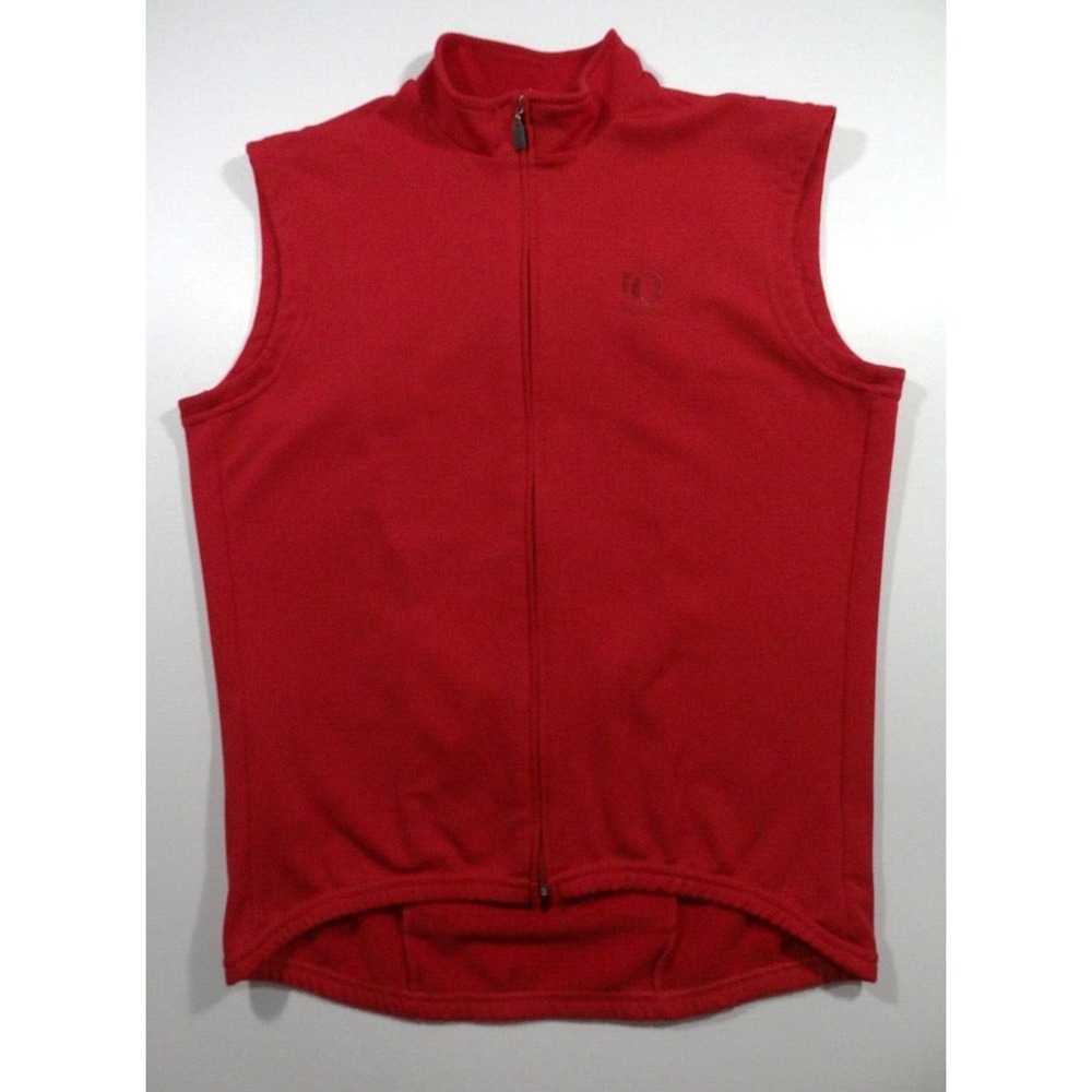 Pearl Izumi Jacket Men Large‎ Red Vest Coat Fleece Biking Cycling USA Made